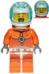 LEGO® Minifigurák Astronaut - Male, Orange Spacesuit with Dark Bluish Gray Lines, Trans Light Blue Large Visor, Large cty1034 (cty1034)