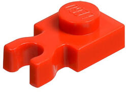 LEGO® Alkatrészek (Pick a Brick) Piros 1x1 Módosított Lapos Eleme Vízszintes Csatlakozóval 4085c05 (4085c05)