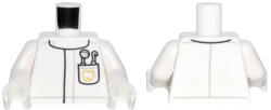 LEGO® Alkatrészek (Pick a Brick) Fehér fogorvos felsőrész 973pb2583c01 (973pb2583c01)