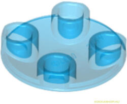 LEGO® Alkatrészek (Pick a Brick) Átlátszó Sötétkék 2X2 Kerek Elem 4 Lyukkal 4623595 (4623595)
