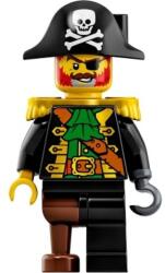 LEGO® Minifigurák Kalóz kapitány - halálfejes fekete kalapban, barna falábbal idea065 (idea065)