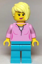 LEGO® Minifigurák Female, Bright Pink Top, Medium Azure Legs cty1116 (cty1116)