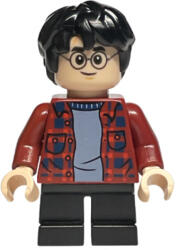 LEGO® Minifigurák Harry Potter - Sötét piros Flannel ing, Fekete nadrág hp233 (hp233)