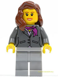 LEGO® Minifigurák Stewardess Sötétszürke Egyenruhában cty0169 (cty0169)