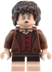 LEGO® Minifigurák Zsákos Frodó - Vörösbarna kabát, Világos nugát láb lor131 (lor131)