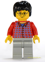LEGO® Minifigurák Harry Potter - Piros póló, Világosszürke nadrág hp025 (hp025)