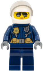 LEGO® Minifigurák Police - City Motorcyclist Female, Silver Sunglasses, Trans-Clear Visor cty1121 (cty1121)