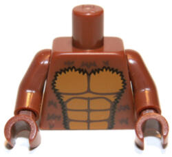 LEGO® Alkatrészek (Pick a Brick) Vörösesbarna Minifigura Felsőrész - Minotaurus Felsőrésze 973pb1026c01 (973pb1026c01)