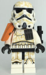 LEGO® Minifigurák Sandtrooper Squad Leader/Captain - Orange Pauldron, Ammo Pouch, Dirt Stains, Survival Backpack, Frow sw1132 (sw1132)