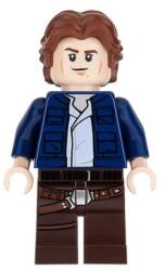 LEGO® Minifigurák Han Solo - Sötétbarna lábakkal, sötétkék dzsekiben, hullámos hajjal sw0879 (sw0879)
