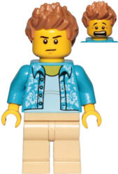 LEGO® Minifigurák Camera Operator - Hawaiian Shirt, Tan Legs, Medium Nougat Hair Spiked cty1033 (cty1033)