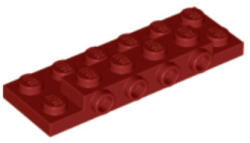 LEGO® Alkatrészek (Pick a Brick) Sötét piros 2x6x2/3 Lap Csatlakozóval 6175591 (6175591)