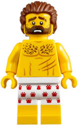 LEGO® Minifigurák Mountain Police - Crook Male Bare Chest, White Underwear with Red Pawprints Pattern cty0850 (cty0850)