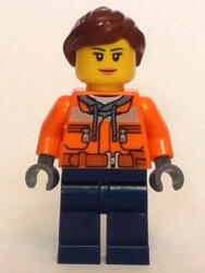 LEGO® Minifigurák Teher Terminál Dolgozó - Nő, Sötétkék nadrágban cty0798 (cty0798)