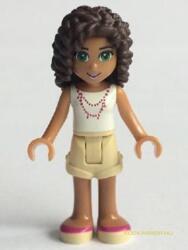 LEGO® Minifigurák Andrea - Bézs Nadrágban, Fehér Felsőben, Nyakláncal frnd114 (frnd114)