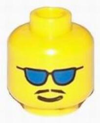LEGO® Alkatrészek (Pick a Brick) Kék Napszemüveges Fej Bajusszal 3626bpb0110 (3626bpb0110)