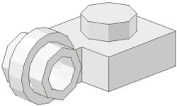 LEGO® Alkatrészek (Pick a Brick) Fehér Lámpatartó Elem (Vékony) - Használt 4081a01 (4081a01)