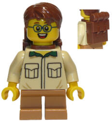 LEGO® Minifigurák Camper, Male Child, Tan Shirt, Medium Nougat Short Legs, Glasses, Backpack cty0915 (cty0915)