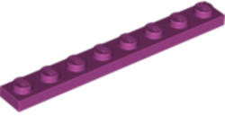 LEGO® Alkatrészek (Pick a Brick) Magenta 1x8 Lapos Elem 6109929 (6109929)