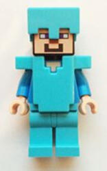 LEGO® Minifigurák Steve Középazúr páncélban min015 (min015)