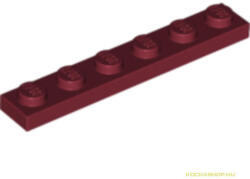 LEGO® Alkatrészek (Pick a Brick) Sötét piros 1X6 Lapos Elem 4539062 (4539062)