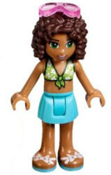 LEGO® Minifigurák Andrea - Közép Azúr Szoknyában, Napszemüveggel frnd197 (frnd197)
