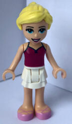 LEGO® Minifigurák Friends Stephanie - Magenta Tank Top, White Skirt, and Bright Pink Ballet Shoes frnd443 (frnd443)