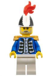 LEGO® Minifigurák Birodalmi katona IV - kormányzó, férfi, fekete-fehér kétszarvú, vörös toll, arany epaulettek pi191 (pi191)