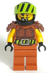 LEGO® Minifigurák Wallop - Stuntz Driver, Reddish Brown Spiked Shoulder Pads cty1318 (cty1318)
