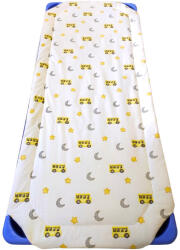  Töltött gumifüles lepedő - Sárga Busz mintás - 55x130 cm méretben