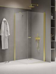 NEW TRENDY New Soleo Light Gold cabină de duș 100x100 cm pătrat auriu luciu/sticlă transparentă K-1848 (K1848)