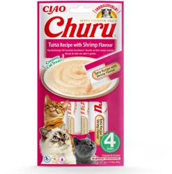  Inaba Cat Ciao Churu krémes macskaeledel - tonhal, garnélarák 4 x
