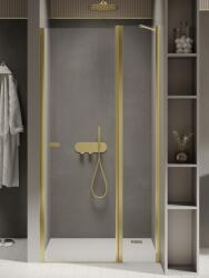 NEW TRENDY New Soleo Light Gold uși de duș 90 cm înclinabilă auriu luciu/sticlă transparentă D-0482A (D0482A)