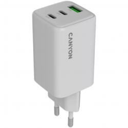 CANYON CNS-CUW65ACC hálózati töltő GaN 65W USB-A+ 2xUSB-C fehér