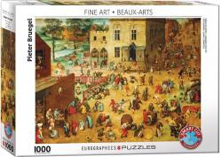 EUROGRAPHICS 1000 db-os puzzle - Fine Art Collection - Children's Games, PieterBruegel (6000-6037) (6000-6037)