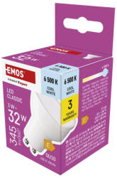 EMOS EMOS ZQ8E14, LED izzó Classic MR16 / GU10 / 3 W (32 W) / 345 lm / Hideg fehér (ZQ8E14)
