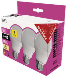 EMOS EMOS ZQ5140.3, LED izzó Classic A60 / E27 / 8, 5 W (60 W) / 806 lm / meleg fehér 3db (ZQ5140-3)