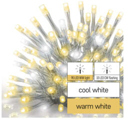EMOS brand of Legrand EMOS D1CN01, Standard LED sorolható füzér, villogó - jégcsapok, 2, 5 m, kültéri, meleg/hideg fehér (D1CN01)