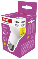 EMOS EMOS ZQ7E43, LED izzó Classic R63 / E27 / 7 W (60 W) / 806 lm / Természetes fehér (ZQ7E43)