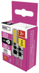 EMOS EMOS ZQ8621.2, LED izzó Classic JC / G4 / 1, 9 W (21 W) / 200 lm / természetes fehér 2db (ZQ8621-2)