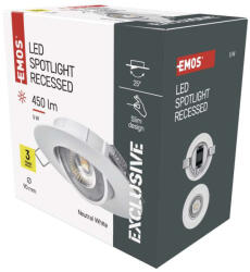 EMOS EMOS ZD3122, Exclusive LED spotlámpa 5W 450lm IP20 term. fehér (ZD3122)