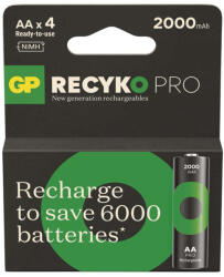 GP Batteries EMOS B26204, GP ReCyko Pro NiMH Akkumulátor HR6 (AA) 4db (B26204)