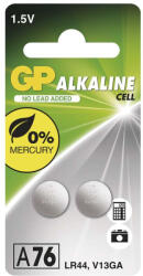 GP Batteries EMOS B13763, GP Alkáli gombelem LR44 (a76) 2db/bliszter (B13763)