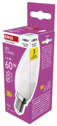 EMOS EMOS ZQ3E43, LED izzó Classic gyertya / E14 / 6, 5 W (60 W) / 806 lm / Természetes fehér (ZQ3E43)