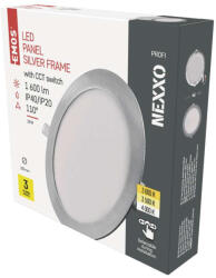 EMOS EMOS ZD1243, LED süllyesztett lámpatest NEXXO, kerek, ezüst, 18W, CCT (ZD1243)