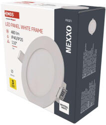 EMOS EMOS ZD1125, LED süllyesztett lámpatest NEXXO, kerek, fehér, 7W, természetes fehér (ZD1125)