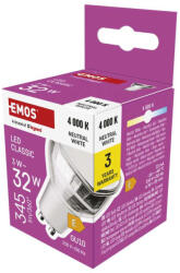 EMOS EMOS ZQ8E18, LED izzó Classic MR16 / GU10 / 3 W (32 W) / 345 lm / Természetes fehér (ZQ8E18)