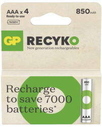 GP Batteries EMOS B25184, GP ReCyko NiMH Akkumulátor HR03 (AAA) 850mAh 4db (B25184)