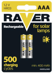 RAVER EMOS B7414, RAVER SOLAR NiMH akkumulátor HR03 (AAA) 2db/bliszter (B7414)