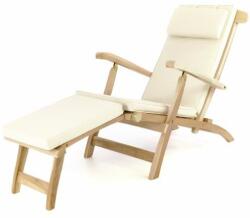 divero Șezlong de grădină din lemn DIVERO Florentine + căptușeală - (GL05157_SL01)